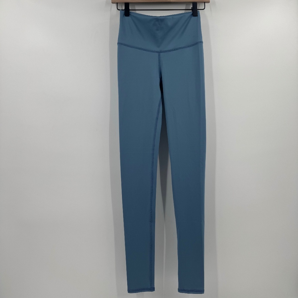 Niyama Sol Leggings Women Small Blue Active Yoga Stretch Mid Rise Gym Workout